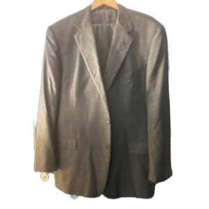 Joseph Abboud Collection Mens Blazer Suit Coat Size 46L/40W Gray Blue Stripe